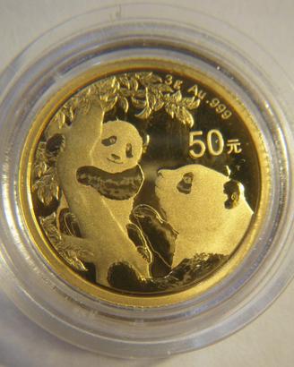 -Moneta d'oro Cina 2021 panda 3 grammi