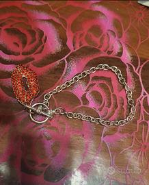 bracciale con bacio rosso