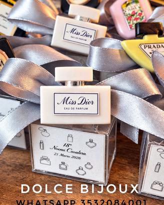 Bomboniere segnaposto mini profumi calamita 18 ann