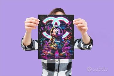A4 STREET ART - Topolino Urban Chanel Pop Art