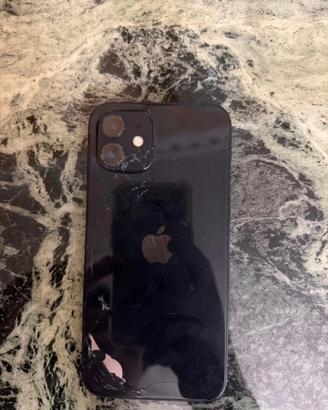 iPhone 12 Nero-Funzionante-Retro rotto/Ricambi