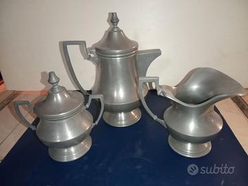 Set   Teiera in Peltro