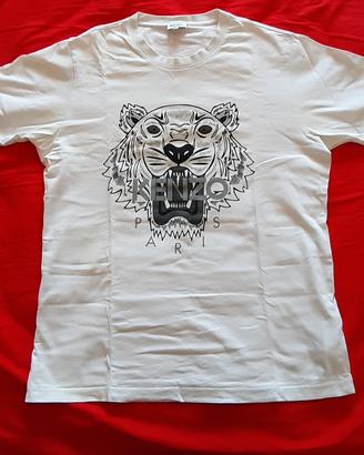 T-shirt Kenzo bianca con disegno