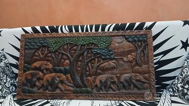 quadro in legno inciso