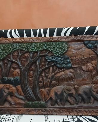 quadro in legno inciso