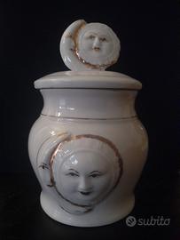 Vasetto da collezione ceramica vintage Sole Luna