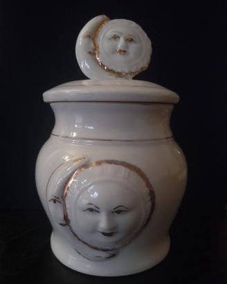 Vasetto da collezione ceramica vintage Sole Luna