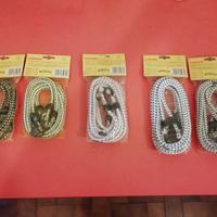 Set 5 corde elastiche con ganci auto - NUOVE