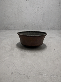 Grande vaso antico in rame con patina originale