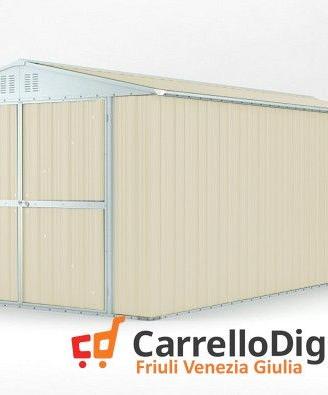 Box garage auto in Acciaio 327x611cm 19mq avorio