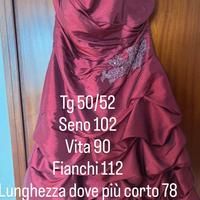 Abito cerimonia bordeaux tg 50