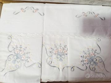 lenzuolo antico alta qualità nel corredo da sposa