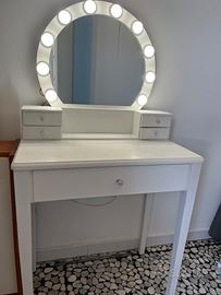 Specchiera toeletta per trucco con 10 luci led