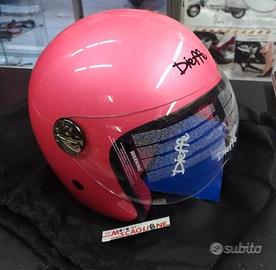 Casco rosa junior bimba dieffe df4 con visiera tra