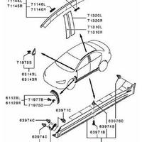 Minigonna sinistra mitsubishi lancer evo x rs gsr