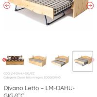 Divano letto legno massello artigianale