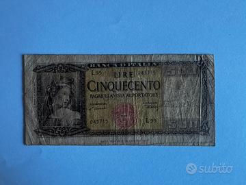 500 Lire 1947 “ Italia ornata di Spighe “