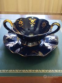 Antica zuppiera tazza da brodo in porcellana 