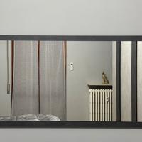 Specchio moderno grande 130x70 cornice antracite