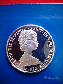 Monete 1975 British Virgin Island Proof cofanetto 