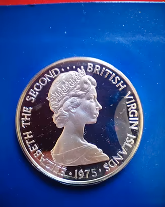 Monete 1975 British Virgin Island Proof cofanetto 
