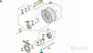 Gomma parastrappi Kawasaki ZX 10 921601051