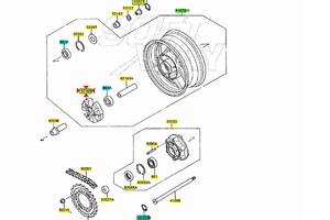 Gomma parastrappi Kawasaki ZX 10 921601051