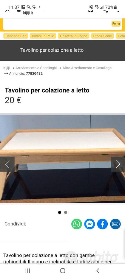 TAVOLINO PER COLAZIONE A LETTO - Arredamento e Casalinghi In