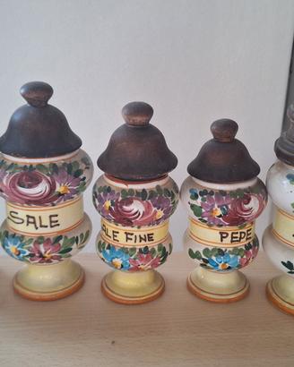Set 5 Barattoli da Cucina in Ceramica