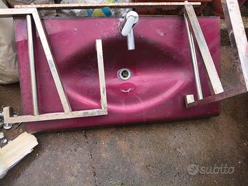 lavandino bagno usato in vetro 
