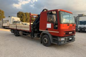 iveco 120e18 gru e cassone lungo