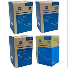 Kit toner konica minolta nero  ciano magenta yello