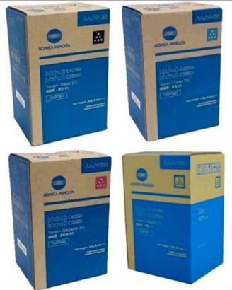 Kit toner konica minolta nero  ciano magenta yello