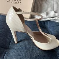 Scarpe pitone bianco n.36