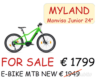 Bicicletta E-bike MTB nuova Myland Monviso Junior