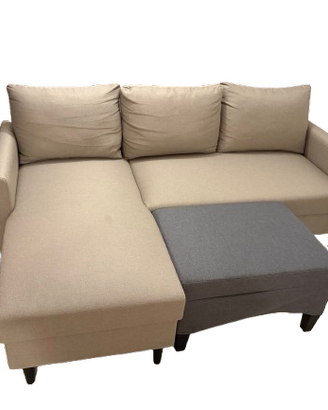 Divano ad angolo + pouf abbinato - Come nuovo
