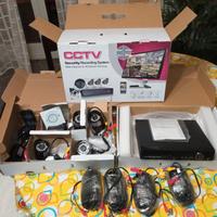 Kit Videosorveglianza CCTV 4 Canali Telecamera Inf