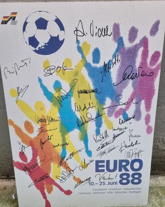 Poster Euro 1988 Nazionale Italiana Rosa Completa 
