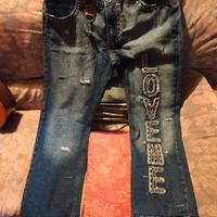 Jeans unisex con borchie come nuovo taglia 54