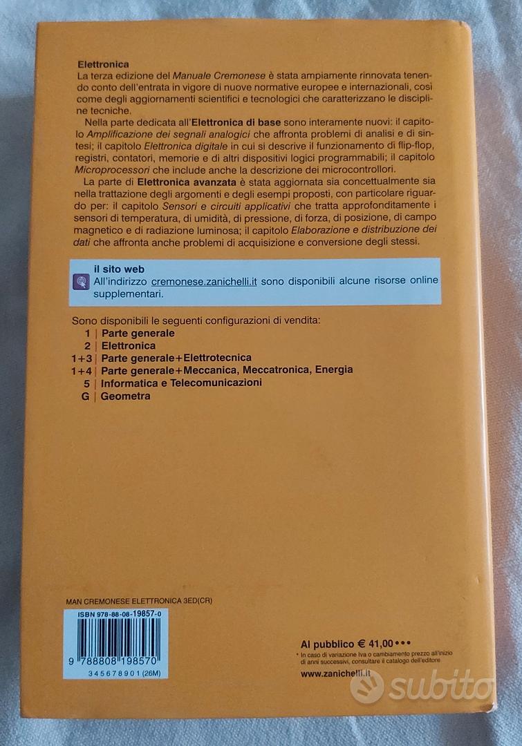 Manuale Cremonese Elettronica - Zanichelli - Libri e Riviste In vendita a  Monza e della Brianza