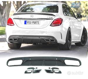 DIFFUSORE MERCEDES C W205 14-18 LOOK AMG C63 + TER