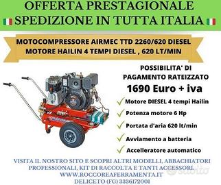 MOTOCOMPRESSORE AIRMEC TTD 2260/620 DIESEL.