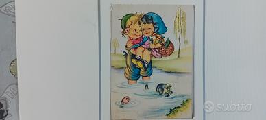 6 stampe antiche originali di bambini  rarissima 