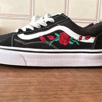 Scarpe Vans Nere con rose donna, NUOVE, tg.41