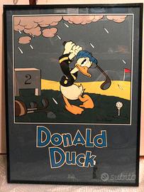 Stampa Escale Paris Donald Duck Golfer  1988