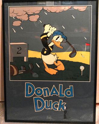 Stampa Escale Paris Donald Duck Golfer  1988