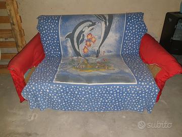 Divanetto letto 1 piazza e mezzo L.150xP.90xH.80