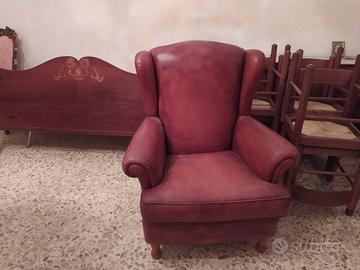 coppia poltrone in pelle 