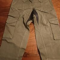 pantalone donna verde oliva