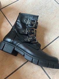 Anfibi neri donna 36 in pelle